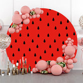 Schwarz Regentropfen Runden Rot Hintergrund Für Geburtstag Party